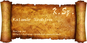 Kalamár Szabina névjegykártya