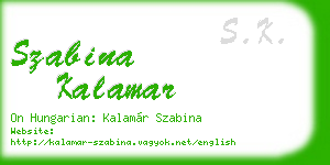 szabina kalamar business card