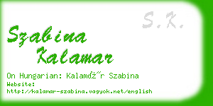 szabina kalamar business card